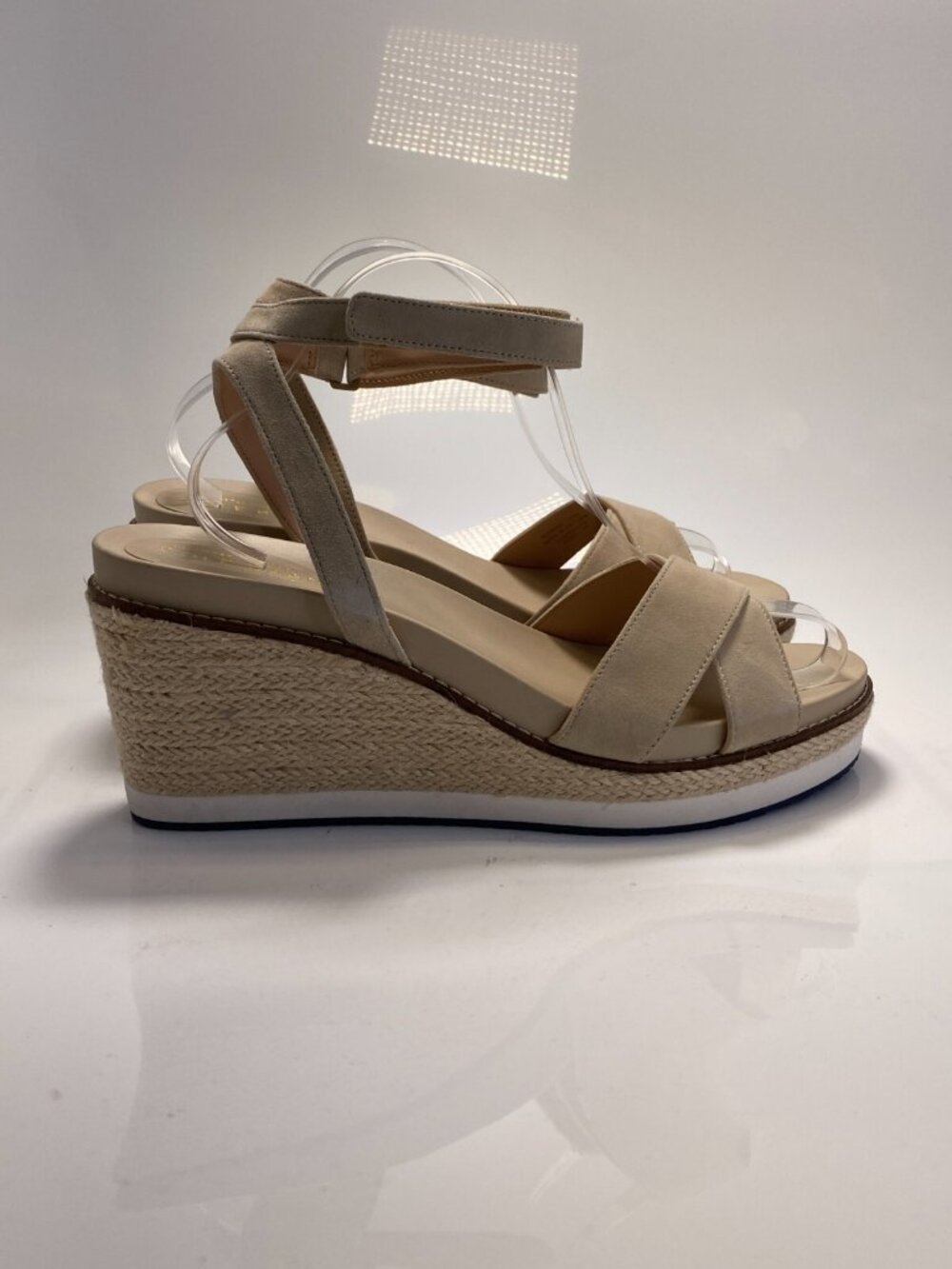 Cole Haan Women's CloudFeel Espadrille Sesame Wedge Sandals Sz 11